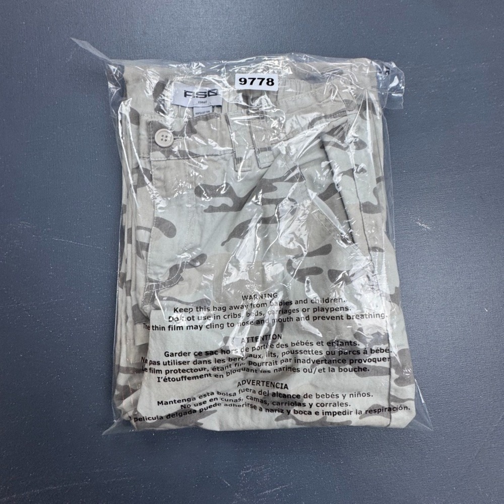 RSQ Camo Cargo Pants Women's XS Tan Beige Utility Straight Leg Cotton Workwear - Picture 11 of 11